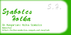 szabolcs holka business card